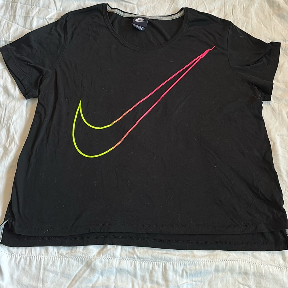 Nike T-shirt with neon swish design